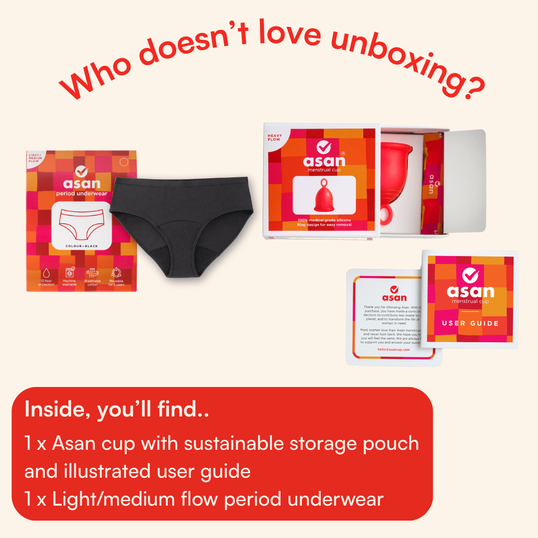 Combo Pack: Asan Cup + Leakproof Underwear - Asan India
